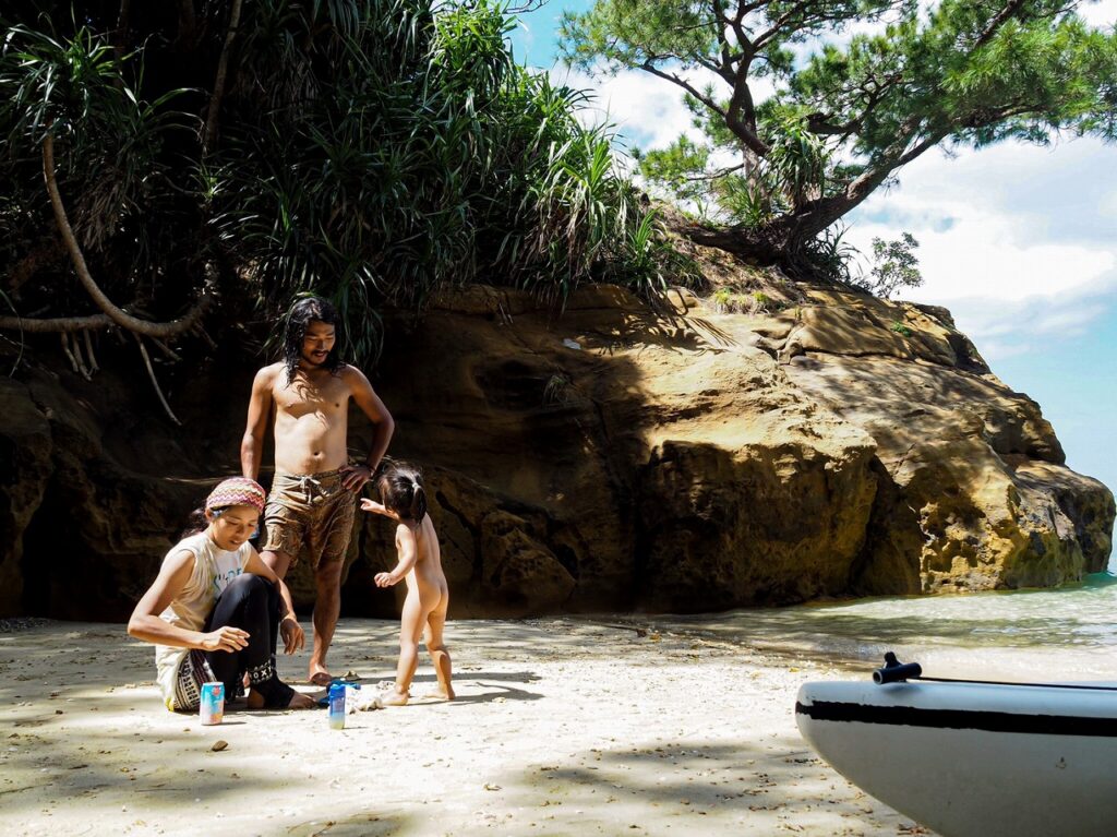 family on beach 2